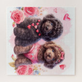 Niedliche Poodle-Welpen Puzzle (Horizontal)