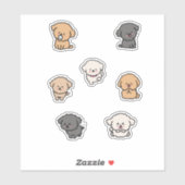 niedliche Poodles Aufkleber (Blatt)