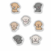 niedliche Poodles Aufkleber (Vorderseite)