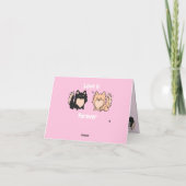 Niedliche Pop Verlobung Glückwunsch Blank Card Dankeskarte (Rückseite)