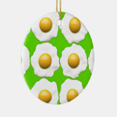 Niedliche Popkunst eggs auf Limonem grünem Keramik Ornament (Rechts)