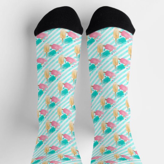 Niedliche Popsicles Mustersocken Socken (Oben)