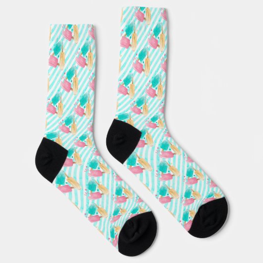 Niedliche Popsicles Mustersocken Socken (Rechts)