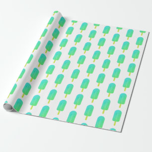 Niedliche Populationen Muster Grün/Türkis Ombre Geschenkpapier