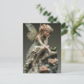 Niedliche Porzellanmühle mit grünem Frosch Postkarte (Stehend Vorderseite)