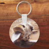 Niedliche Pose von Giraffe Schlüsselanhänger (Vorderseite)