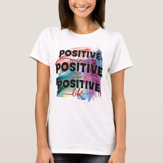 Niedliche positive Inspirationswortkunst T-Shirt (Vorderseite)