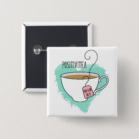 Niedliche Positivitea Geschenk für Abschluss, neue Button (Vorne & Hinten)
