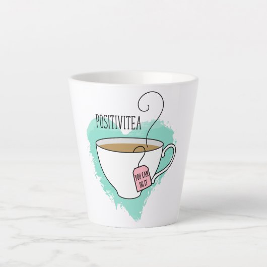Niedliche Positivitea Geschenk für Abschluss, neue Milchtasse (Vorderseite)
