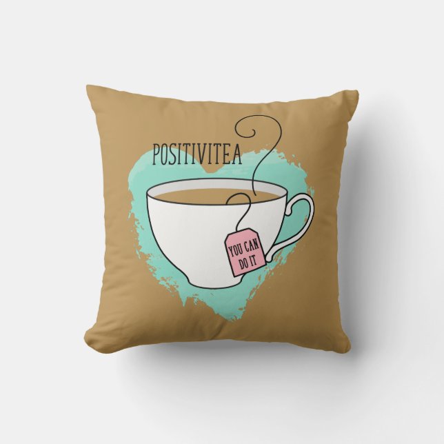 Niedliche Positivitea Geschenk für neue Zuhause Kissen (Vorderseite)
