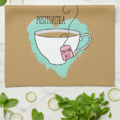 Niedliche Positivitea Geschenk für Tee Lover Geschirrtuch (Gefaltet)