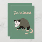 Niedliche Possum Illustration Custom Geburtstagspa Einladung (Vorne/Hinten)