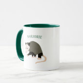 Niedliche Possum-Illustration Personalisiert Tasse (Vorderseite Links)