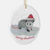 Niedliche Possum Weihnachtsfeier Keramik Ornament (Rechts)