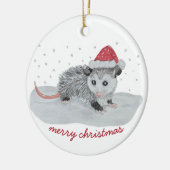 Niedliche Possum Weihnachtsfeier Keramik Ornament (Links)