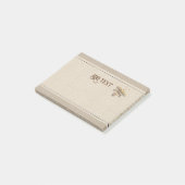 Niedliche Post es im Stil mit goldenen Bettwäsche Post-it Klebezettel (angewinkelt)