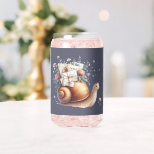 Niedliche Post-Illustration mit Blumen in Pastellf Dosenglas