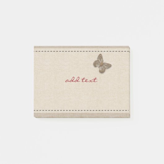 Niedliche Post it with Gold Butterfly Linse Post-it Klebezettel (Vorderseite)