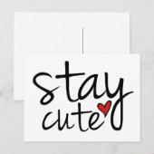 Niedliche Postkarte bleibe (Vorne/Hinten)