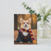 Niedliche Postkarte Corgi Halloween (Stehend Vorderseite)
