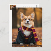 Niedliche Postkarte Corgi Halloween (Vorne/Hinten)