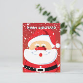 Niedliche Postkarte des Weihnachtsmanns (Stehend Vorderseite)