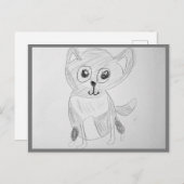 Niedliche Postkarte für Jeder Anlass (Vorne/Hinten)