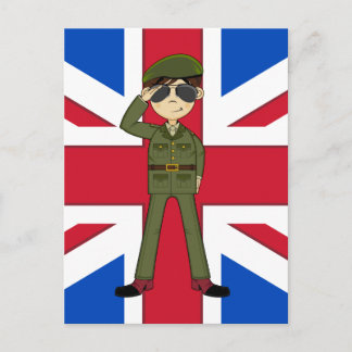 Niedliche Postkarte für Soldaten der britischen Ar