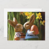 Niedliche Postkarte mit Kaninchen (Vorne/Hinten)