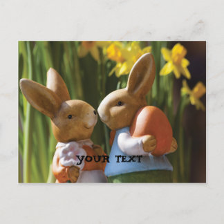 Niedliche Postkarte mit Kaninchen