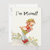 Niedliche Postkarte Vintager Weg zum Glück, den ic (Vorne/Hinten)