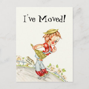 Niedliche Postkarten-Vintage Straße zum Glück, das Ankündigungspostkarte