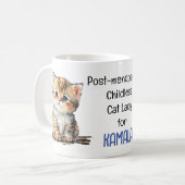 Niedliche postmenopausale kinderlose Katze Lady fü Kaffeetasse (Vorderseite Links)