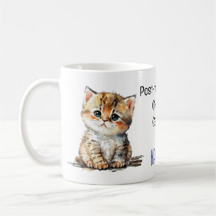 Niedliche postmenopausale kinderlose Katze Lady fü Kaffeetasse