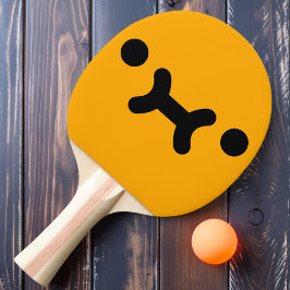 Niedliche Pouty Face Orange Ping Pong Paddle Tischtennis Schläger