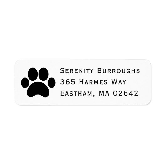 Niedliche ppy Lover Mama Paw Print Dog Label (Vorne)