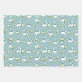 Niedliche prähistorische Dinosaurier und Pflanze M Geschenkpapier Set (Vorderseite)