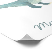 Niedliche prähistorische T-Rex Dinosaur Personalis Poster (Ecke)