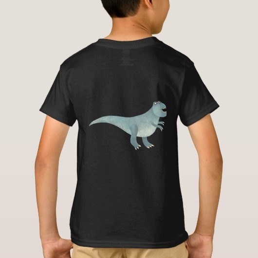 Niedliche prähistorische T-Rex Dinosaur Personalis T-Shirt (Rückseite)