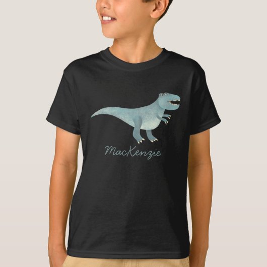 Niedliche prähistorische T-Rex Dinosaur Personalis T-Shirt (Vorderseite)