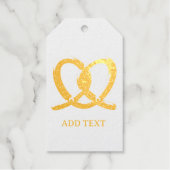 Niedliche Prätzel Zeichne benutzerdefinierten Text Geschenkanhänger (Vorderseite)