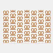 Niedliche Prätzel Zeichnend Drucke Geschenkpapier Set (Vorderseite 3)