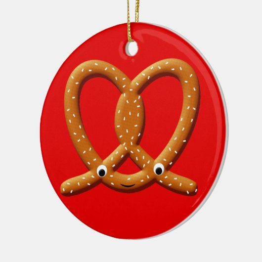 Niedliche Prätzel Zeichnend Drucke Keramik Ornament (Links)