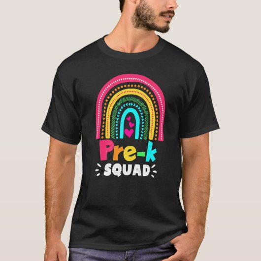 Niedliche Pre K Squad School Admin Bewertung Front T-Shirt (Vorderseite)