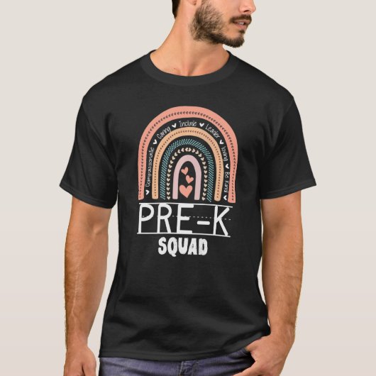 Niedliche Pre K Squad School Admin Bewertung Front T-Shirt (Vorderseite)