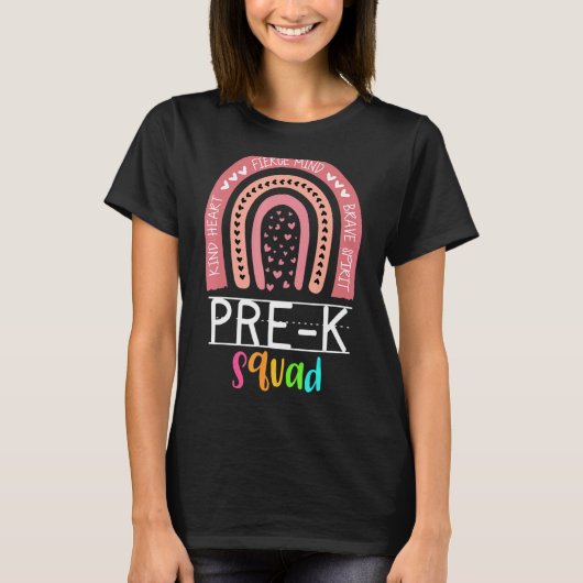 Niedliche Pre K Squad School Admin Bewertung Front T-Shirt (Vorderseite)
