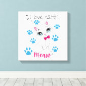 Niedliche Premium-Kanvas (12"×12 Standardgröße) Leinwanddruck (Insitu (Holzboden))