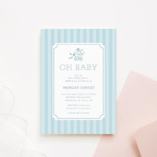 Niedliche Preppy Baby Baby Babydusche Einladung