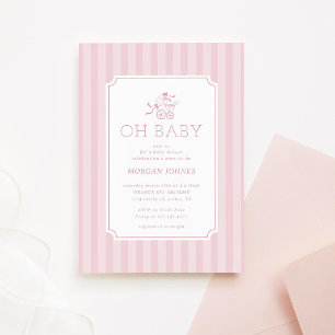 Niedliche Preppy Baby Baby Babydusche Einladung