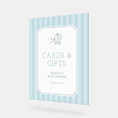 Niedliche Preppy Baby Baby Babydusche Einladung Acrylschild (Winkel)